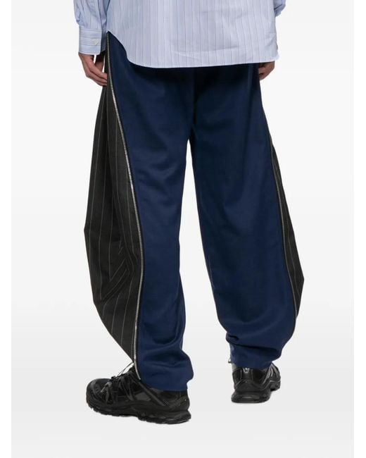 Comme des Garçons Blue Side-Opening Trousers for men