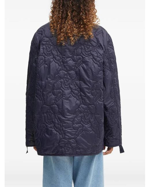 Fiorucci Blue Quilted Button Jacket