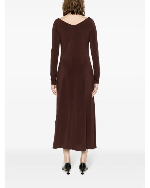 Max Mara Brown Ausgestelltes Jerseykleid