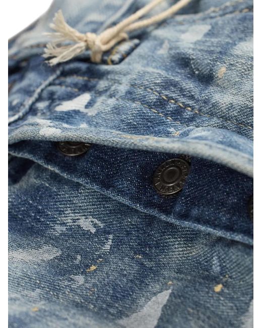 RRL Blue Paint-Splattered Jeans for men