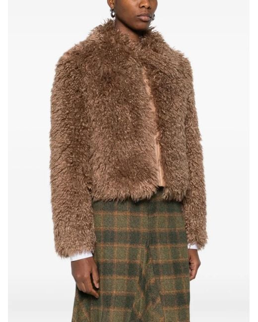 Stand Studio Brown Faux-Shearling Jacket