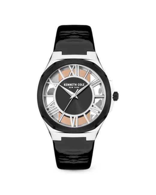 Kenneth Cole Black Skeleton 36Mm Watch