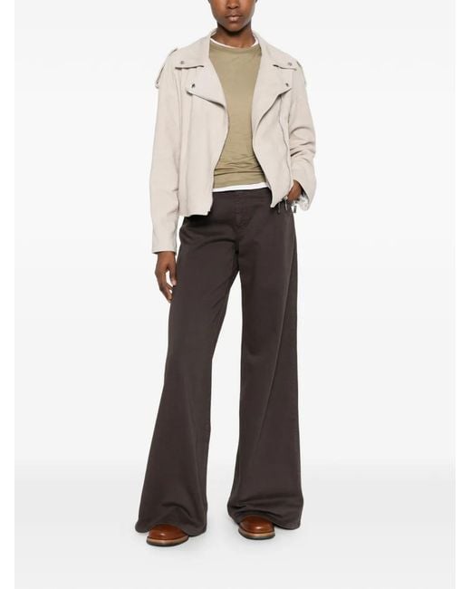 Moorer White Loette Zip Jacket