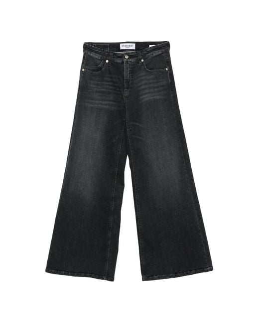 Cambio White Faded Palazzo Jeans