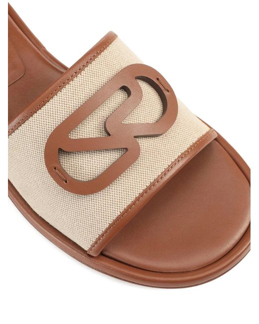 Sergio Rossi Natural Surge Logo-Detail Sandals