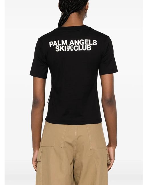 Palm Angels Black Pa Ski Club T-Shirt