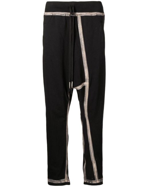 panelled track pants with elasticated drawstring waist