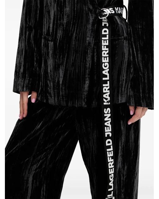 Karl Lagerfeld Black Belted Blazer