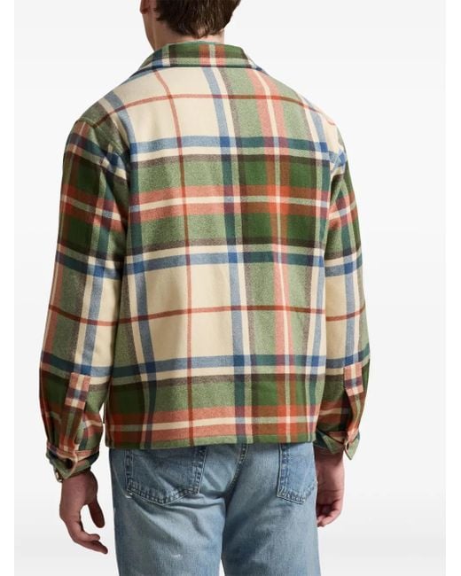 Polo Ralph Lauren Natural Plaid-Pattern Buttoned Overshirt for men
