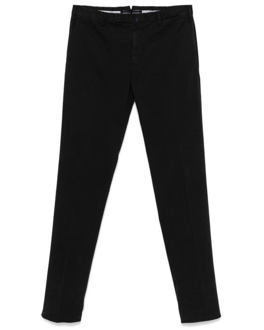 Incotex Black Slim-Cut Trousers for men