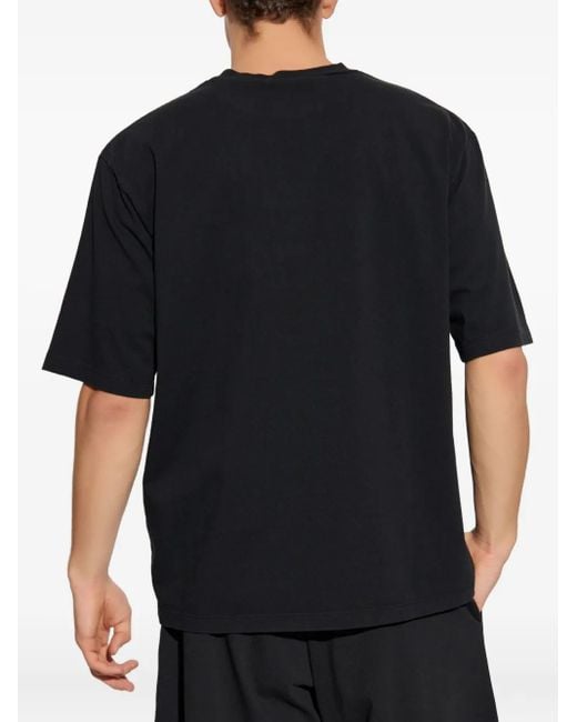 DSquared² Black Logo-Embroidered Short-Sleeve T-Shirt for men