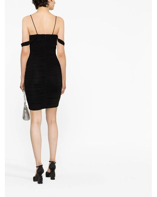 Givenchy Black Off-Shoulder Spaghetti-Strap Minidress