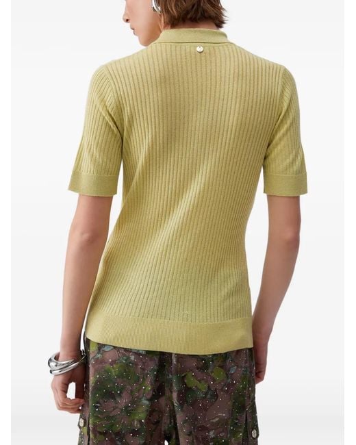 Liu Jo Yellow Buttoned Polo Shirt