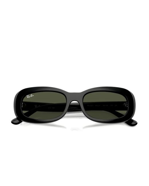 Ray-Ban Green Oval-Frame Sunglasses