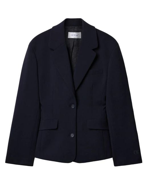 Off-White c/o Virgil Abloh Blue Single-breasted Structured Blazer