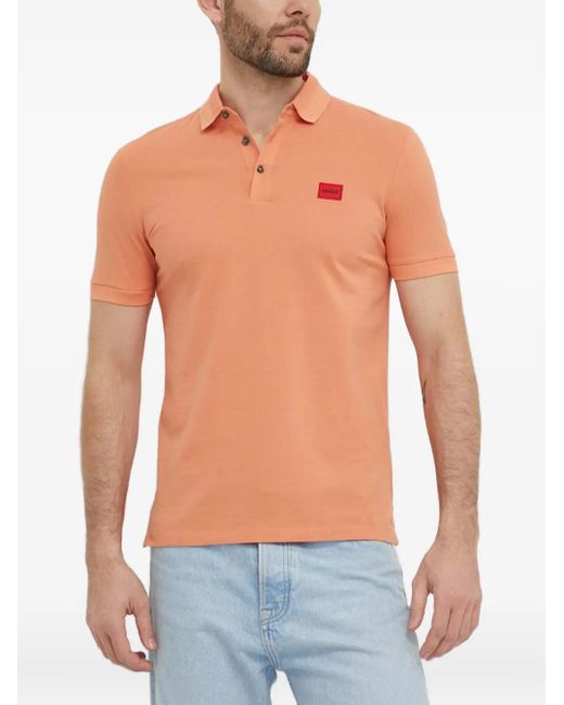 HUGO Poloshirt Mit Logo-Patch in Blue für Herren