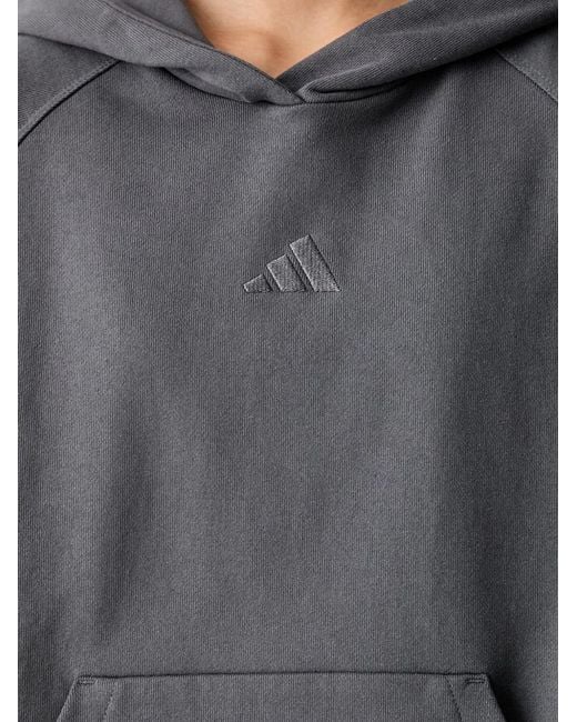 Adidas Gray Kit Small Logo Hoodie