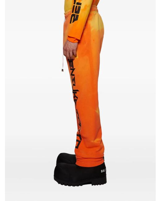 Rensuke Tokyo Orange Pantalon De Jogging À Logo Imprimé for men