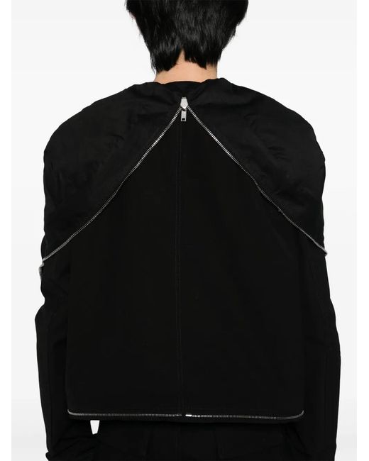 Rick Owens Black Cropped Headon Jacket for men