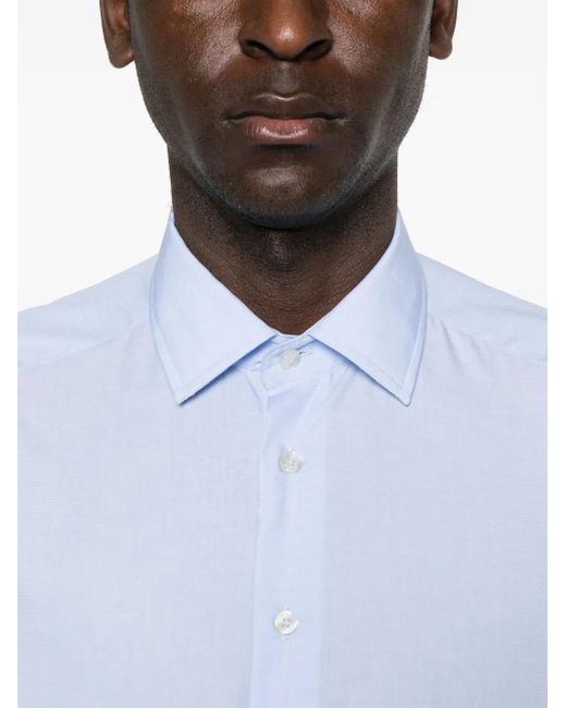 Etro Blue Cotton Shirt for men