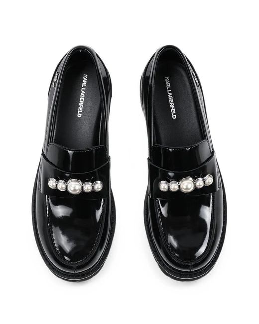 Karl Lagerfeld Black Chunky-Sole Loafers