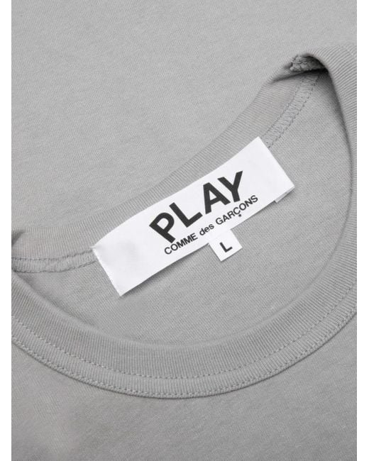 COMME DES GARÇONS PLAY Gray Heart-Patch T-Shirt for men