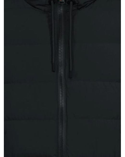 AFTER LABEL Black Hooded Puffer Jacket for men