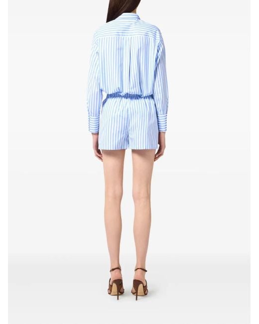 Elisabetta Franchi Blue Hemd Aus Popeline