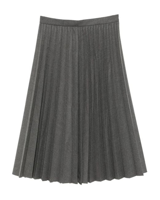JNBY Gray Pleated Midi Skirt