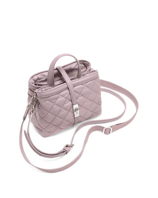 MZ Wallace Pink Mini Astor Quilted Tote Bag