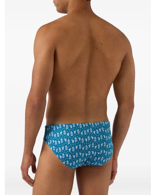 Mc2 Saint Barth Blue Cayo Gin-Print Swimming Trunks for men
