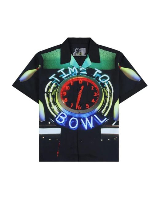 X The Big Lebowski Camicia Time di Pleasures in Green da Uomo