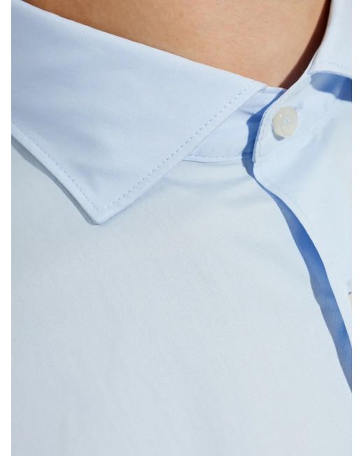 Paul & Shark Blue Soffio Long-Sleeve Cotton Shirt for men