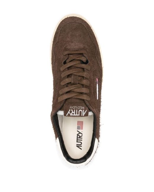 Autry Brown Flat Low Shoes for men