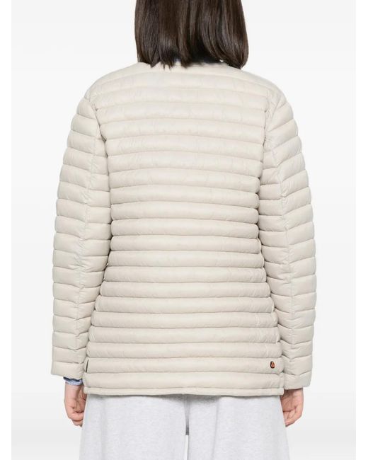 Save The Duck White Elisa Quilted Jacket