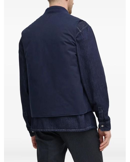 Benetton Blue Press-Stud Jacket for men