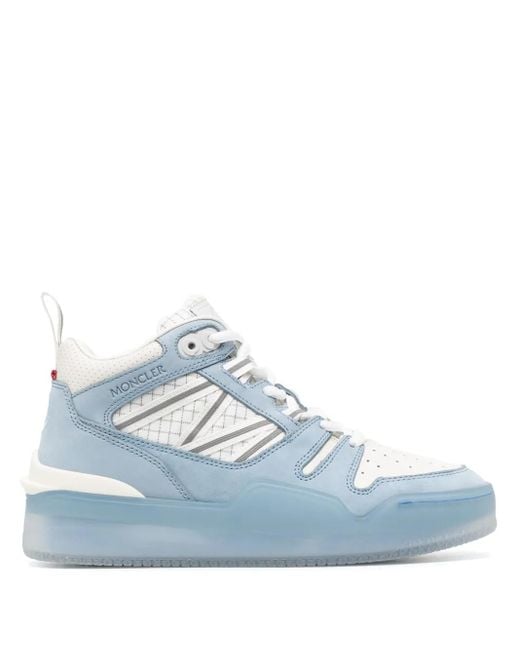 Moncler Blue Hightop Translucent Sole Shoe