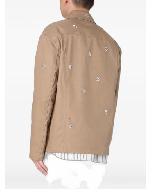Golden Goose Deluxe Brand Natural Stud-Embellished Shirt Jacket for men