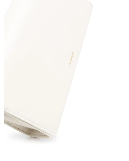 Jil Sander White All-Day Leather Shoulder Bag