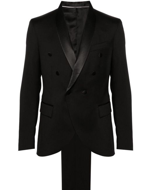 Corneliani Black Virgin Wool Dinner Suit for men