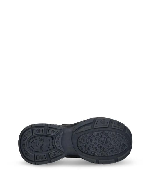 Buffalo Black Senta Glam Crystal-Embellished Sneakers