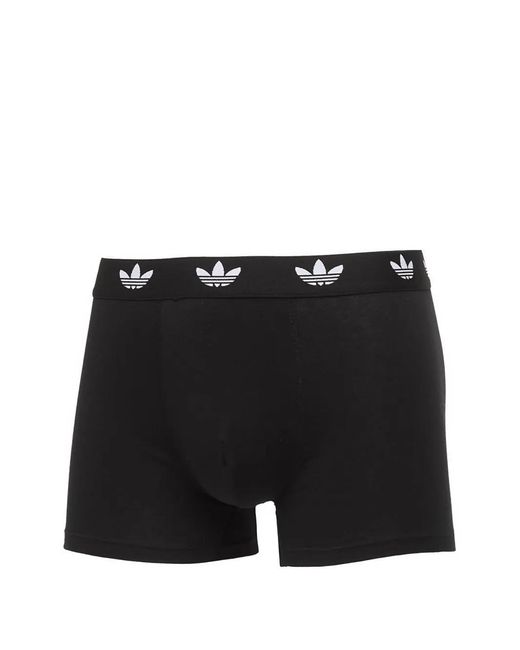 Adidas Black Confort Flex Logo-Waistband Trunks for men