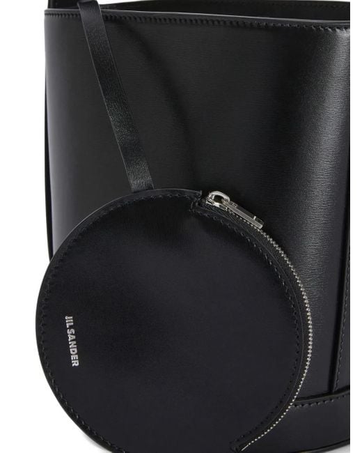 Jil Sander Black Cannolo Bucket Bag