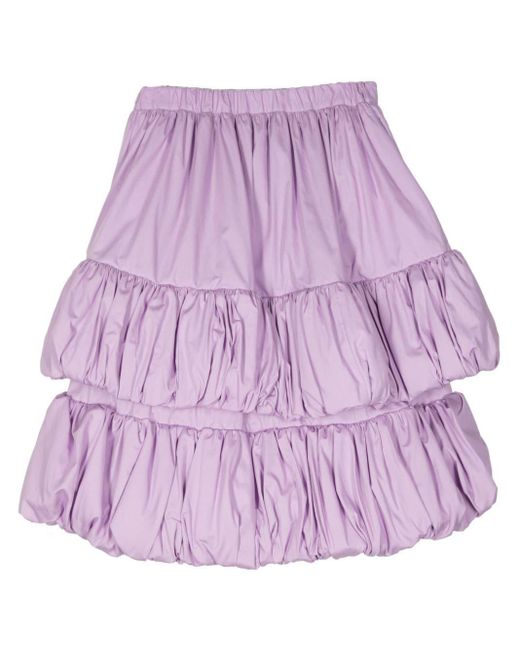 Comme des Garçons Purple Tiered Cotton Skirt