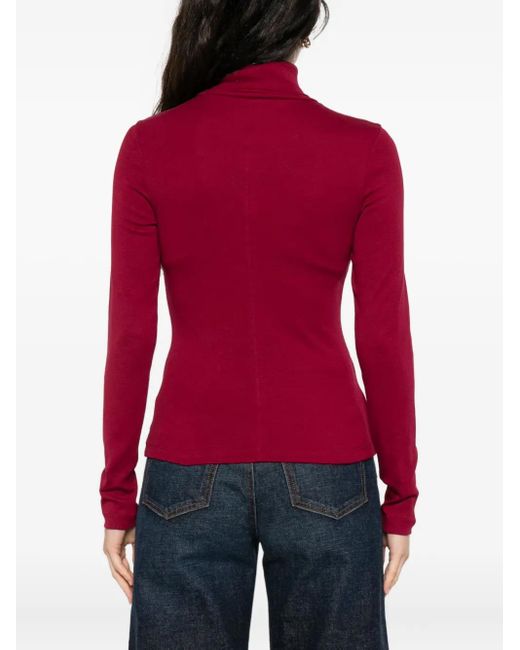 Flore Flore Red Dinah Turtleneck Top