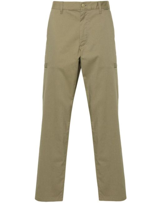 Calvin Klein Green Mid-waist Straight-leg Trousers for men