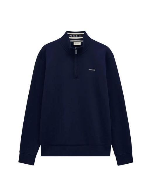 Pringle of Scotland Blue Sweat À Col Zippé for men