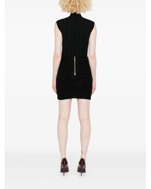 Balmain High Waist Rok in het Black