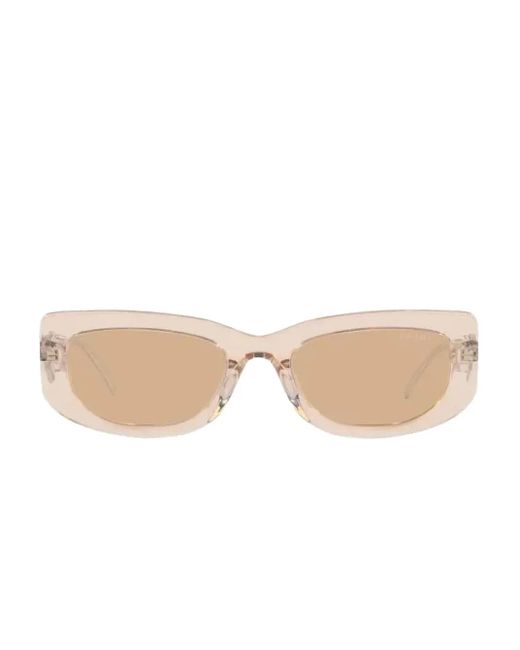 Prada Natural Rectangular-Frame Sunglasses