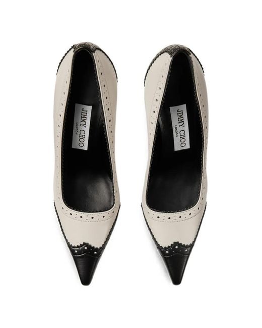 Jimmy Choo White Ixia 80 Pumps